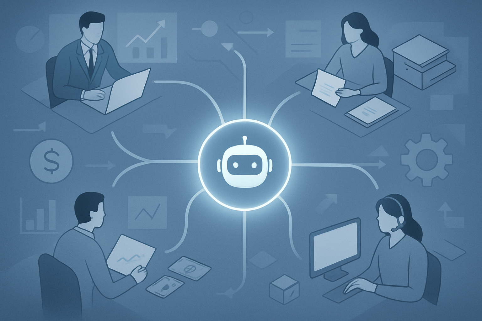 Схема інтеграції AI assistant у бізнес ai assistant завдання 2026 бізнес: схема інтеграції у бізнес-процеси